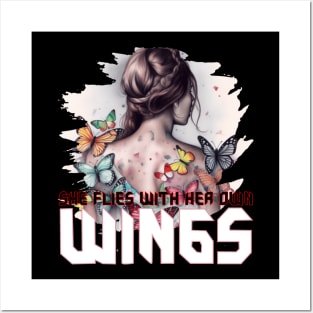 she flies with her own wings Posters and Art